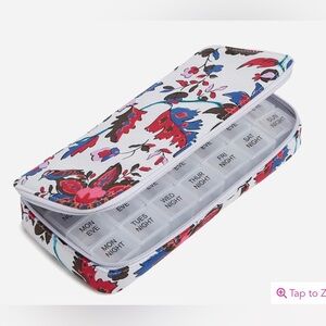 Vera Bradley Floral Organizer - Red, Blue, Black